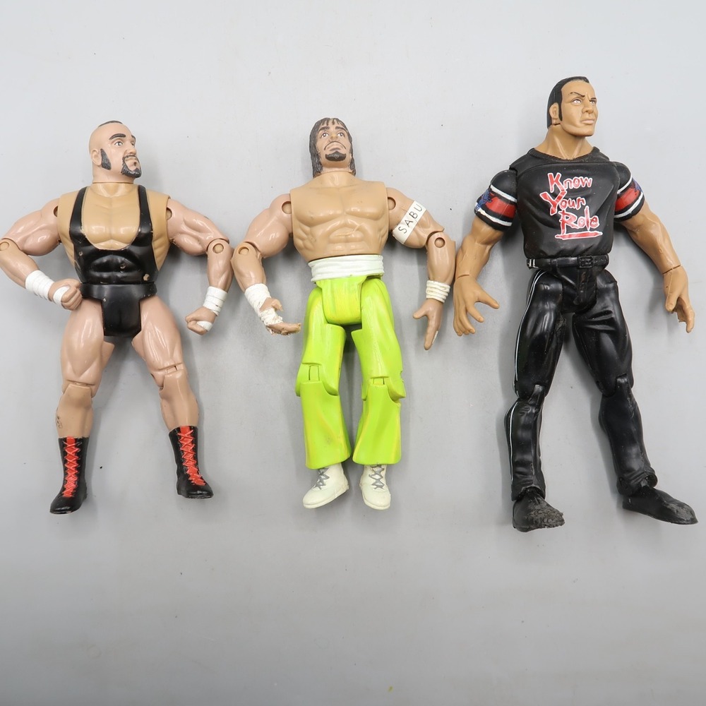 The Rock vs Sabu Francisco Toymaker Wrestling Figure Vintage lot WWF 90s WWE